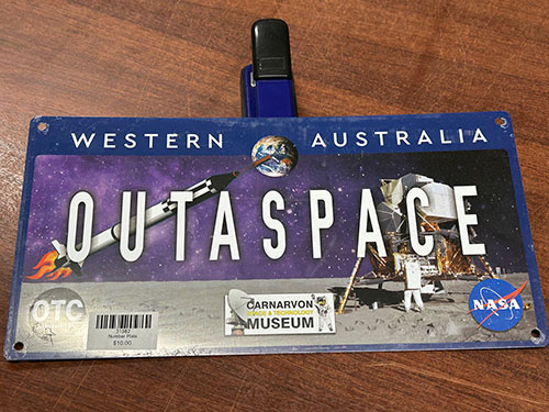 Outaspace Numberplate